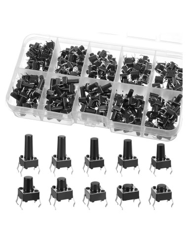 200 Interruptores Táctiles Micro Momentáneos 4 Pines 6x6mm QfwdfcTrenz
