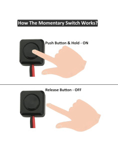 Interruptor Momentáneo CARSANBO CYL 12V 24V Preconectado 20cm 2