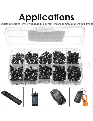 200 Interruptores Táctiles Micro Momentáneos 4 Pines 6x6mm QfwdfcTrenz