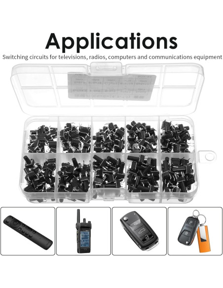 200 Interruptores Táctiles Micro Momentáneos 4 Pines 6x6mm QfwdfcTrenz