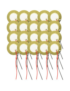 20 Piezas Sensor Piezoeléctrico 27mm GODIYMODULES con Cable 2