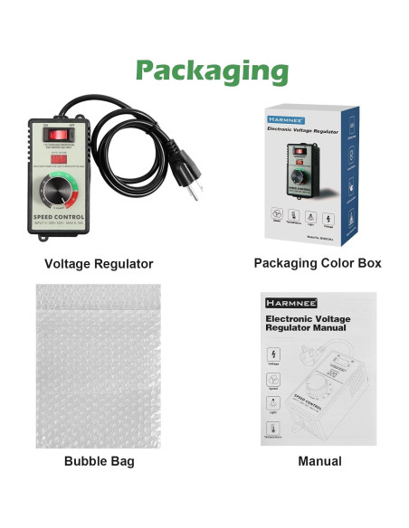 Controlador de Velocidad de Motor AC HARMNEE 15A con Pantalla LED