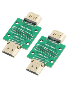 Conector HDMI Macho a Hembra 2 Pcs Cermant 19 Pines