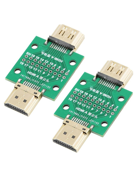Conector HDMI Macho a Hembra 2 Pcs Cermant 19 Pines