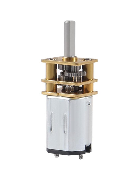 3 Motores de Reducción DC 6V 500RPM N20 Mini Engranaje Metal