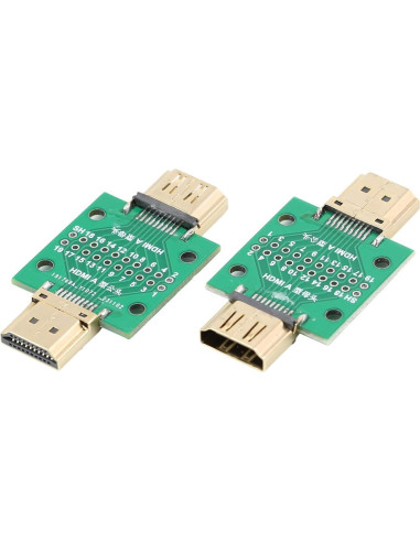 Conector HDMI Macho a Hembra 2 Pcs Cermant 19 Pines