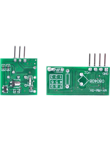Kit Transmisor y Receptor RF Inalámbrico HiLetgo 433MHz 5 Pcs