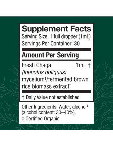 Extracto de Chaga Host Defense 30ml - Suplemento Inmunológico