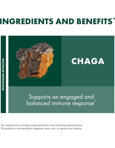 Extracto de Chaga Host Defense 30ml - Suplemento Inmunológico