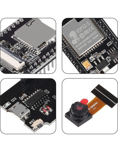 Placa ESP32-CAM AEDIKO WiFi Bluetooth 2MP Cámara OV2640 Placa ESP32-CAM AEDIKO WiFi Bluetooth 2MP Cámara OV2640