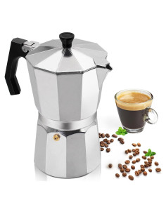 Cafetera Moka Mogrecha 6 Tazas Aluminio 300ml Manual