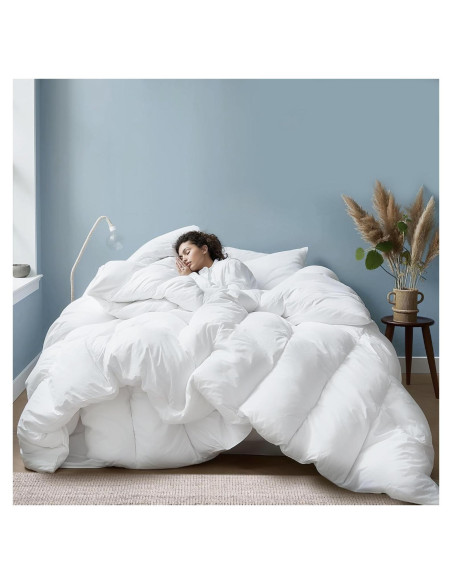 Edredón de Plumas Bella Sonni Reina 269x229 cm Blanco
