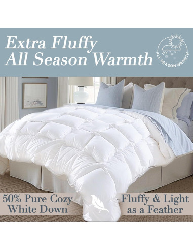 Edredón de Plumas Bella Sonni Reina 269x229 cm Blanco