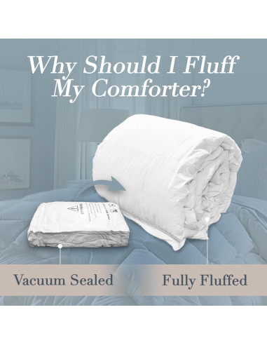 Edredón de Plumas Bella Sonni Reina 269x229 cm Blanco