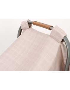 Cubierta de asiento de coche infantil 100% algodón orgánico - Marrón 2