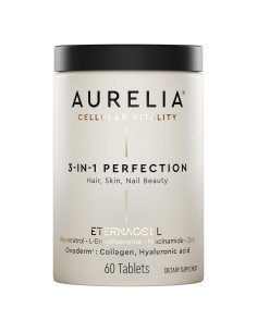 Suplemento Antienvejecimiento Aurelia 3-en-1 | Colágeno, Zinc, Resveratrol