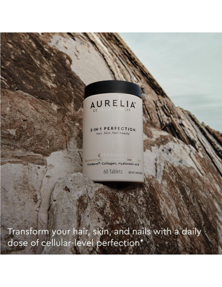 Suplemento Antienvejecimiento Aurelia 3-en-1 | Colágeno, Zinc, Resveratrol