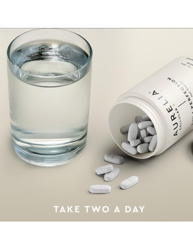 Suplemento Antienvejecimiento Aurelia 3-en-1 | Colágeno, Zinc, Resveratrol