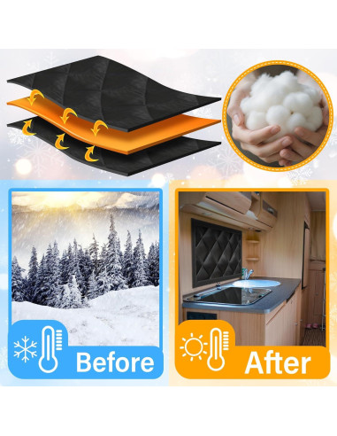 Cortina Aislante Magnética para Ventana RV Beeveer 40.64x63.5cm