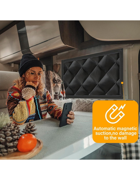 Cortina Aislante Magnética para Ventana RV Beeveer 40.64x63.5cm