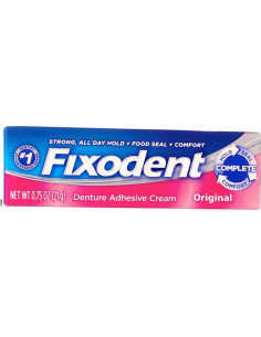Crema Adhesiva para Dentaduras Fixodent Original 21g Paquete 4 2