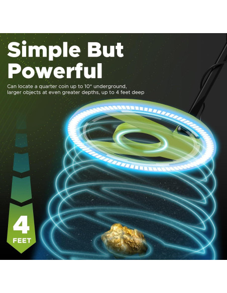 Detector de Metales Hazlewolke Jungler1031 5 Modos 10" Impermeable