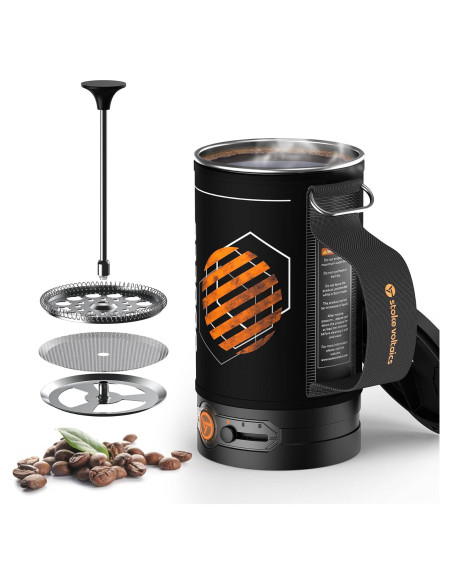 Hervidor Eléctrico STOKE VOLTAICS 500W con Prensa Francesa