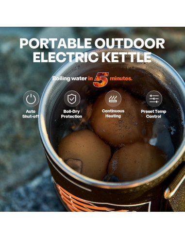 Hervidor Eléctrico STOKE VOLTAICS 500W con Prensa Francesa