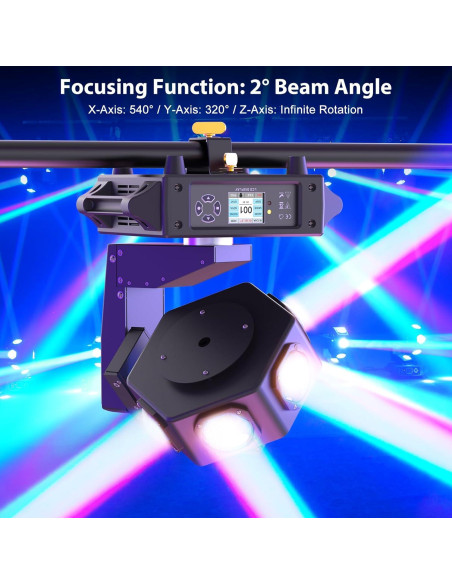 Luz de Cabeza Móvil XYZ 6 x 40W RGBW DMX para Eventos Luz de Cabeza Móvil XYZ 6 x 40W RGBW DMX para Eventos