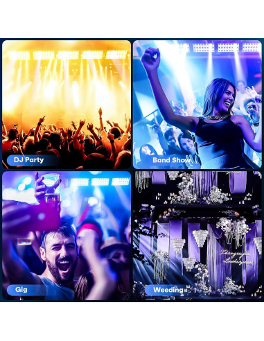 Barra de Luz Estroboscópica LED XFALIGHTS 300W RGBW DMX