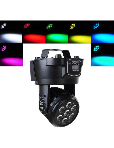 Luces de Cabeza Móvil XPC 7x12W RGBW para DJ y Escenarios
