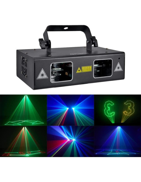 Luz Láser DJ Gruolin GL-L03 RGB Controlada por Música