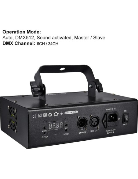 Luz Láser DJ Gruolin GL-L03 RGB Controlada por Música