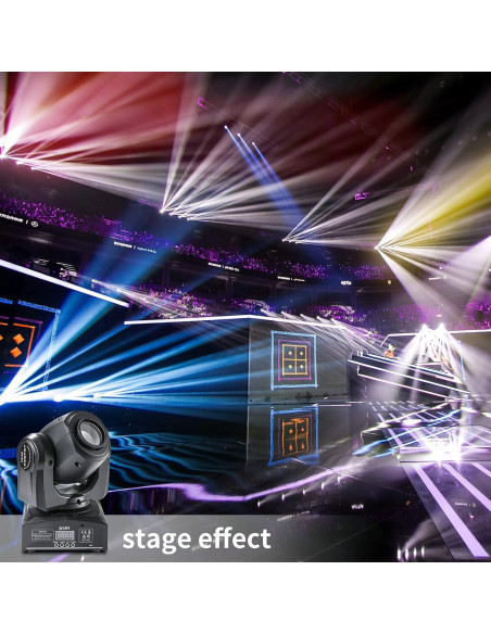 Luces de Cabeza Móvil LED BSBL 30W con 8 GOBO y 15 Colores