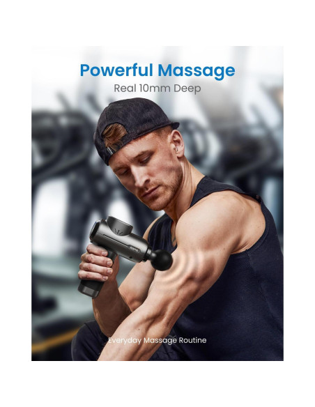 Pistola de Masaje RENPHO RP-GM171-N1 Portátil 5 Velocidades