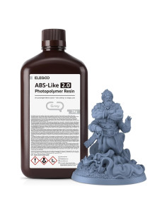 Resina 3D ELEGOO ABS-Like 2.0 2000g Gris Rápida UV