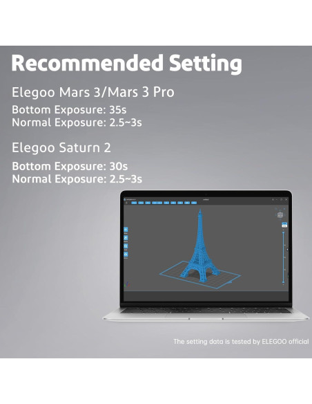 Resina 3D ELEGOO ABS-Like 2.0 2000g Gris Rápida UV