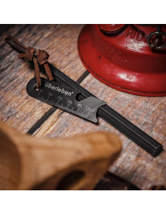 Encendedor de fuego Überleben Hex Ferro Rod 15,24 cm para camping 2
