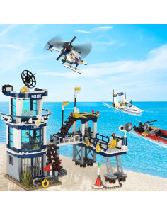 Conjunto de Edificios Policía QMAN 565 Piezas para Niños 2