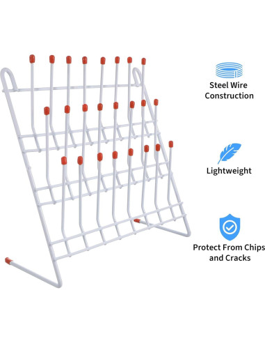 Soporte de Secado TEHAUX para Cristalería 24 Puntas