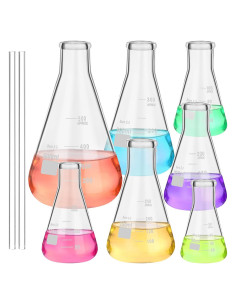 Juego de 9 frascos de Erlenmeyer Fabbay 50ml a 500ml