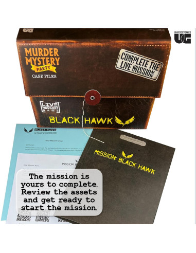 Juego de Misterio Inmersivo - Misión Halcón Negro - 1+ Jugadores