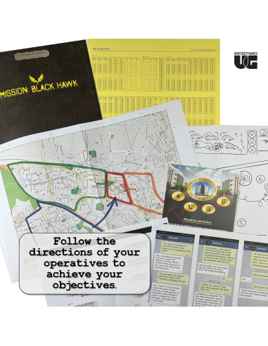 Juego de Misterio Inmersivo - Misión Halcón Negro - 1+ Jugadores