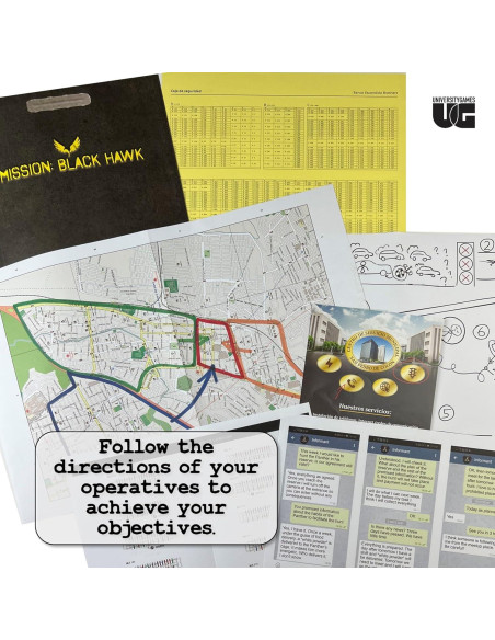 Juego de Misterio Inmersivo - Misión Halcón Negro - 1+ Jugadores