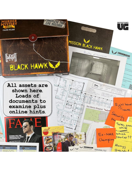 Juego de Misterio Inmersivo - Misión Halcón Negro - 1+ Jugadores