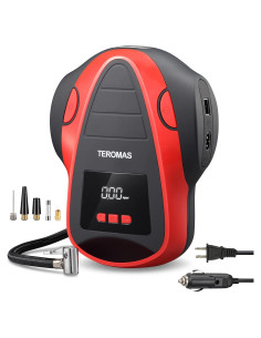 Compresor de Aire TEROMAS TMS-3015 110V/12V Digital Rojo