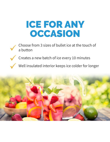 Máquina de Hielo Newair AI-100R - 12.7 kg/día, Portátil