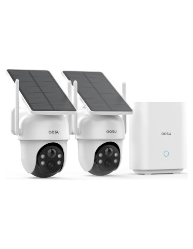 Cámaras de Seguridad AOSU Kit 2 Inalámbricas Solar 2K