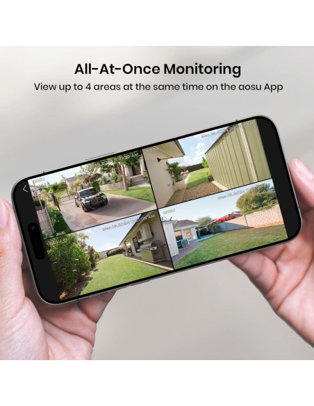 Cámaras de Seguridad AOSU Kit 2 Inalámbricas Solar 2K