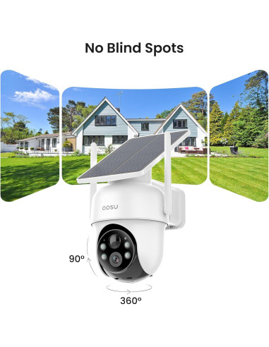 Cámaras de Seguridad AOSU Kit 2 Inalámbricas Solar 2K